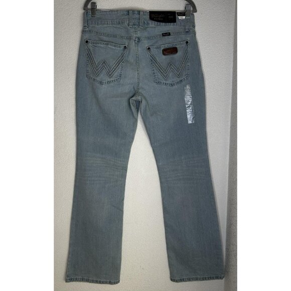 Wrangler Jeans Womens 11x31 Light Wash Retro Mae Mid-Rise Bootcut Stretch Denim - Picture 3 of 15